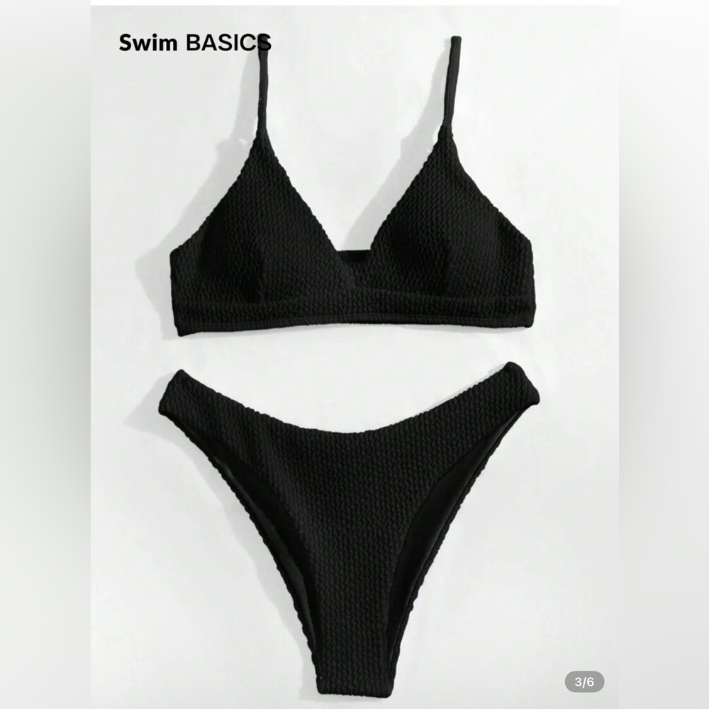 SHEIN Black Bikini Set Sleek Minimalist Design